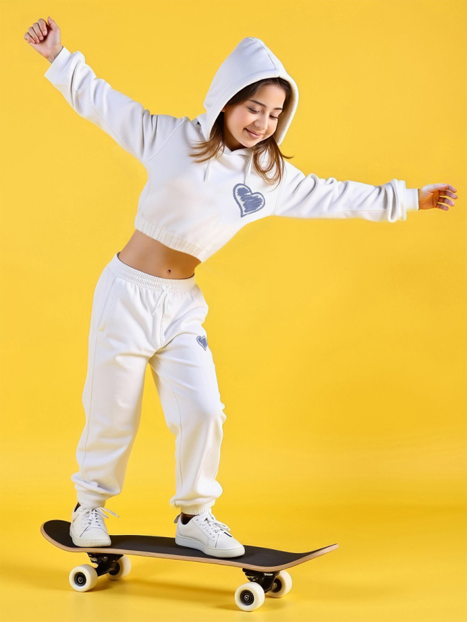 Gro Kız Çocuk Sweatshirt Eşofman Altı 2'li Takım - 2