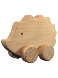 Güleç Kirpi Boyasız Ahşap Hayvan Figürü, Masif Kayın, 18 Ay+ - 4