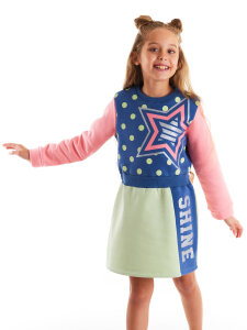 Gümüş Yıldız Kız Elbise - Mushi