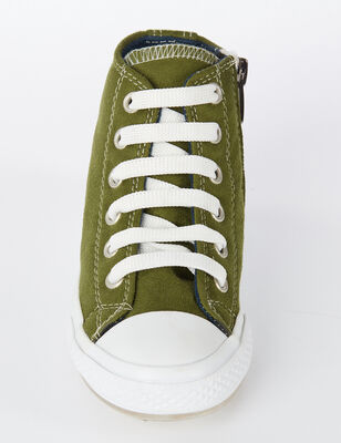 Haki Süet Görünümlü Erkek-Kız Sneakers - 2