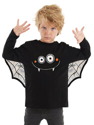 Halloween Erkek Çocuk Siyah T-shirt - Thumbnail