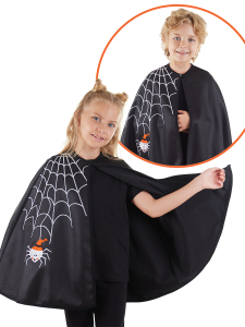Halloween Cadılar Bayramı Kostümü Unisex Çocuk Siyah Pelerin - Denokids