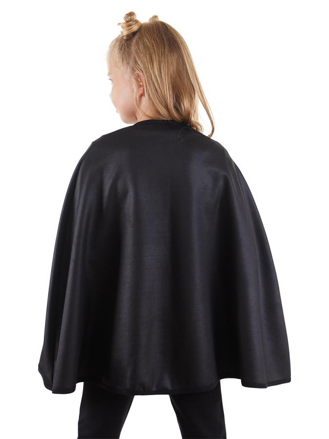Halloween Cadılar Bayramı Kostümü Unisex Çocuk Siyah Pelerin - 2