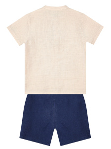 Handsome Muslin Boy Shirt&Shorts Set - 5