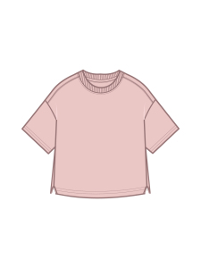 Hardal Bisiklet Yaka Oversize T-shirt Kız Çocuk %100 Pamuk - MSHB&G