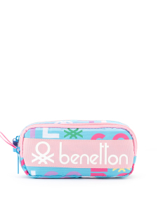 Harf Baskılı Çift Bölme Kız Çocuk Kalemlik - UC Benetton