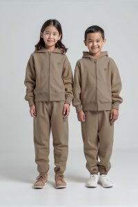 Harves Zeytin Çocuk Sweatshirt Eşofman 2'li Takım - 1