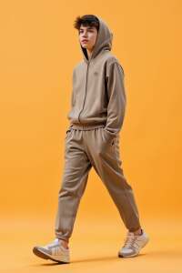 Harves Zeytin Çocuk Sweatshirt Eşofman 2'li Takım - 4