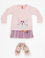 Havuç ve Tavşan Kız Elbise - Thumbnail