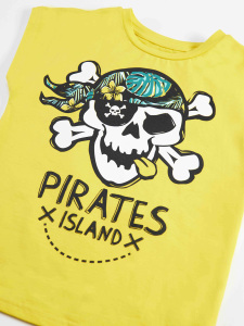 Hawaii Pirate Boy T-shirt&Shorts&Bandana Set - 4