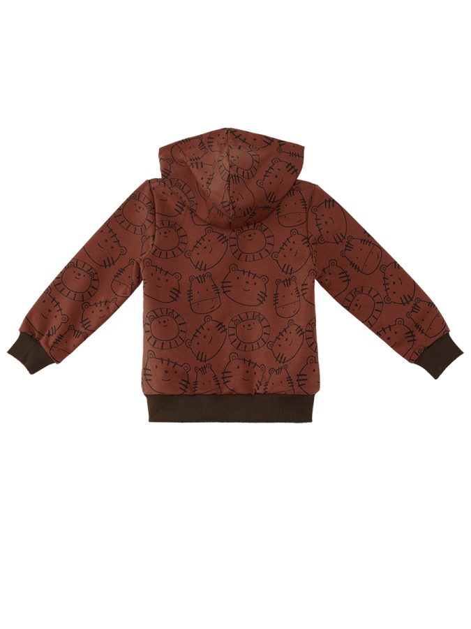 Hayvanlar Erkek Bebek Kahverengi Sweatshirt - 3