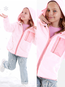 Heart Girl Ultra Soft Fleece Coat - Denokids