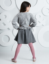 Heart Grey Girl Knit Dress - Thumbnail