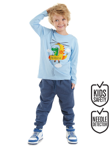 Helikopter Erkek Çocuk Uzun Kollu T-shirt Pantolon Takım - 1