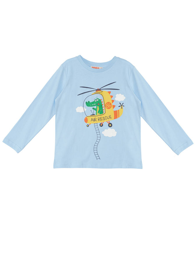 Helikopter Erkek Çocuk Uzun Kollu T-shirt Pantolon Takım - 5