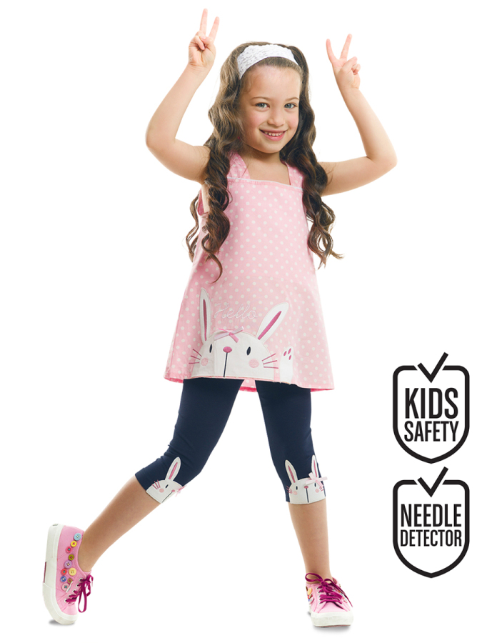 Hello Rabbit Pink Tunic Set - 1