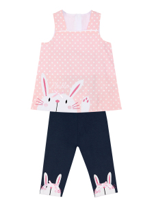 Hello Rabbit Pink Tunic Set - 6