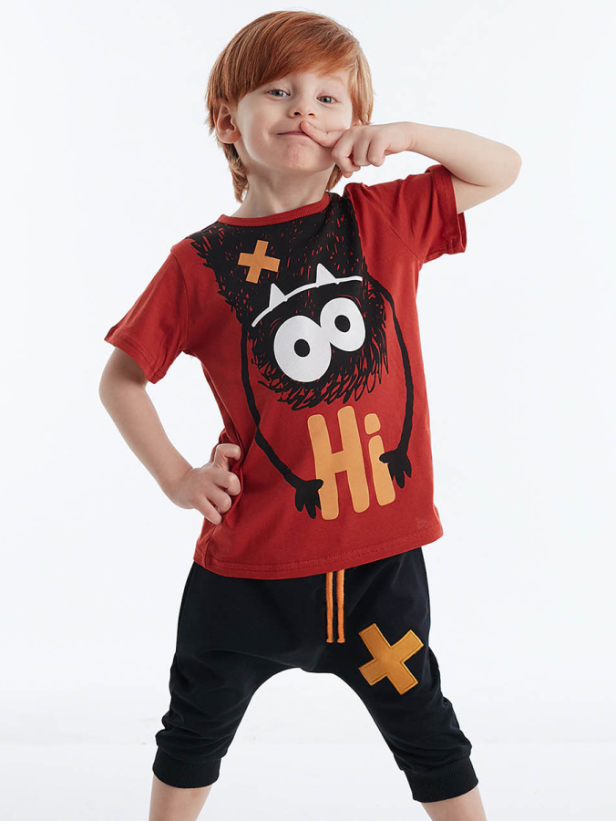 Hi Ponçik Erkek Çocuk T-shirt Şort Takım - 1