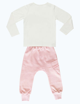 Hip-Hop Girl Pink/White Pants Set