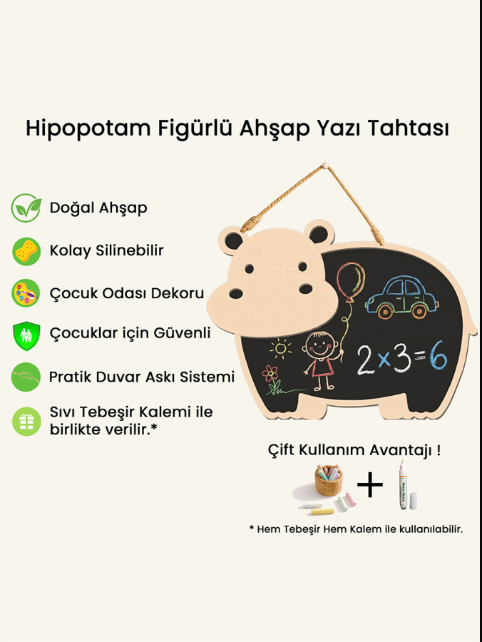 Hıpopotam Yazı Tahtası - 3