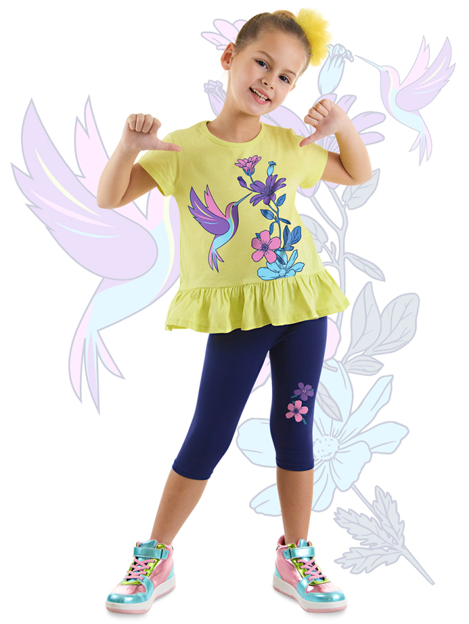 Humming Bird Girl T-shirt&Leggings Set - 1