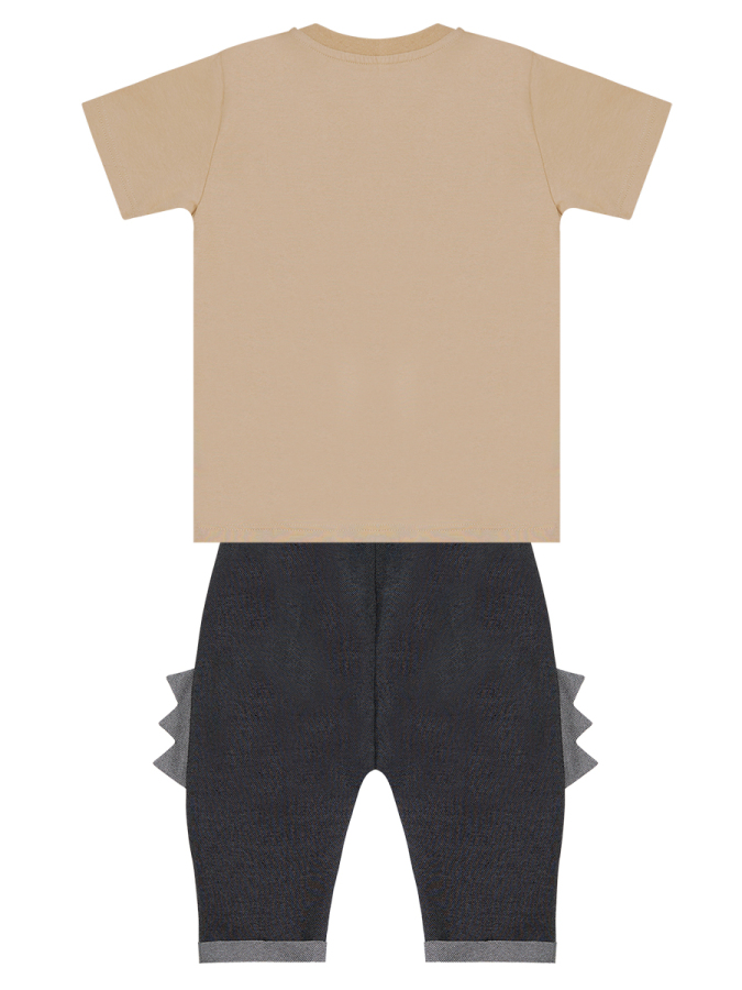Hungry Dino Boy T-shirt&Capri Pants Set - 4