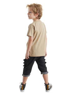 Hungry Dino Boy T-shirt&Capri Pants Set - 3