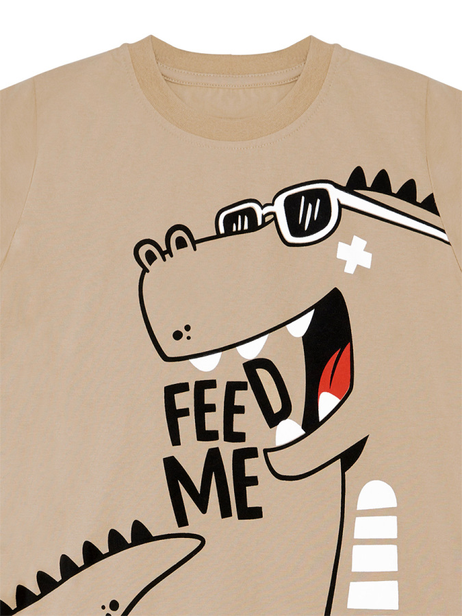 Hungry Dino Boy T-shirt&Capri Pants Set - 10