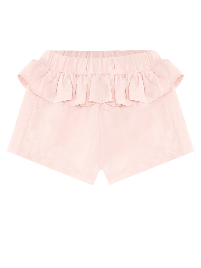 İkiz Ceylan Kız Çocuk Yazlık Crop T-shirt Fırfırlı Şort Takım - 8