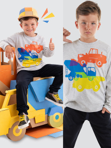 Construction Boy T-shirt&Pants Set - MSHB&G