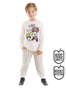 İnşaat Araçları Erkek Çocuk T-shirt Pantolon Takım - 1