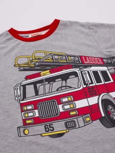 İtfaiye Erkek Çocuk T-shirt Şort Takım - 5