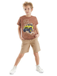 Jeep Mood Boy T-shirt&Twill Shorts Set - Thumbnail