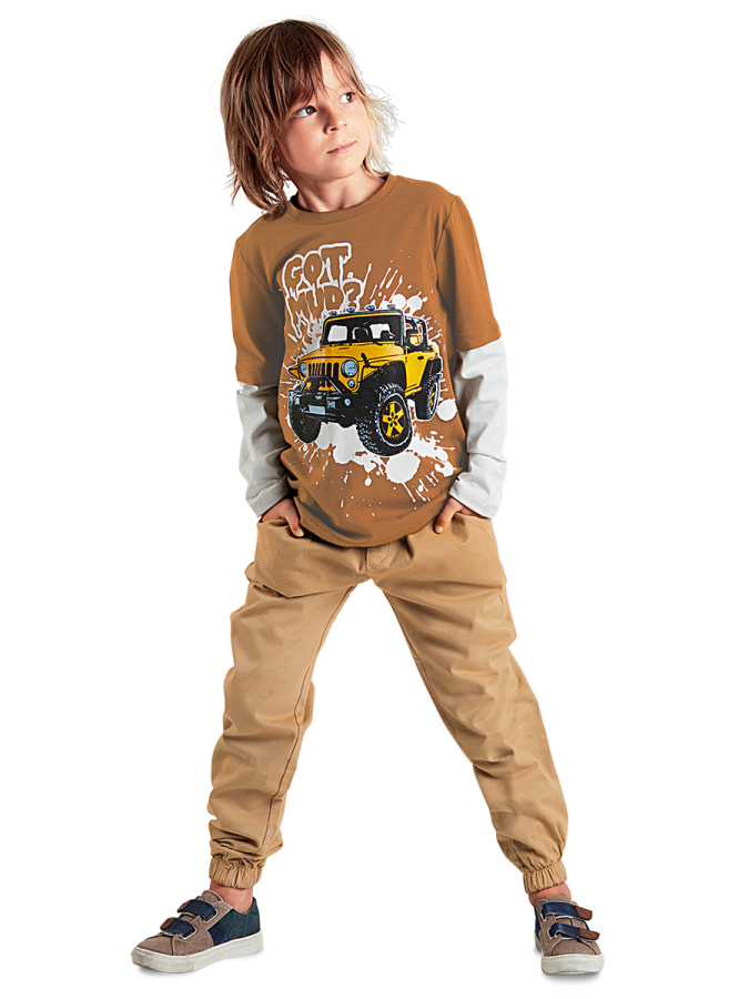 Jeep Mood Brown/Beige Boy Gabardine Set - 6