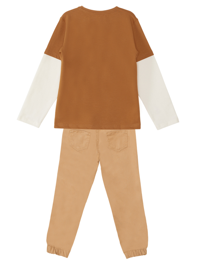 Jeep Mood Brown/Beige Boy Gabardine Set - 9
