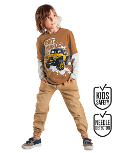Jeep Mood Brown/Beige Boy Gabardine Set - MSHB&G
