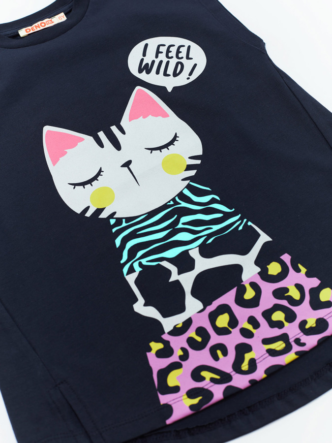 Jungle Cat Girl T-shirt&Leggings Set - 5