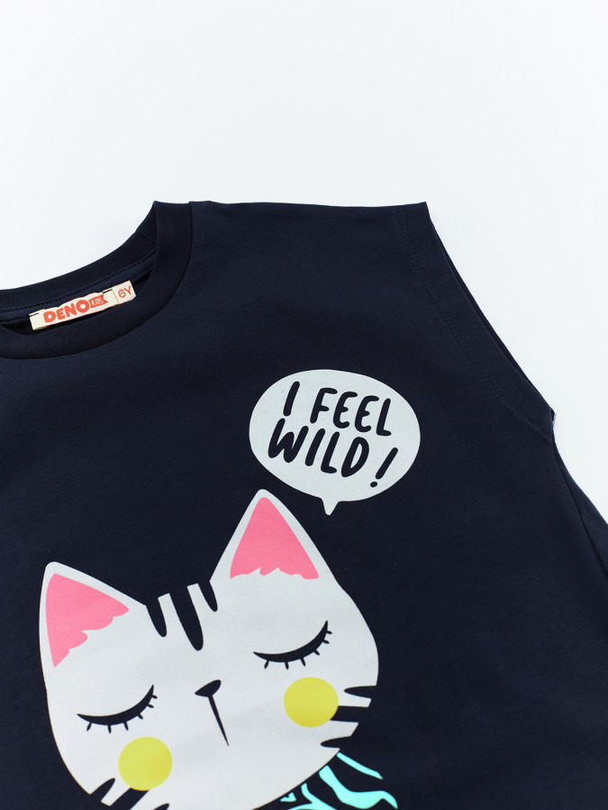Jungle Cat Girl T-shirt&Leggings Set - 6