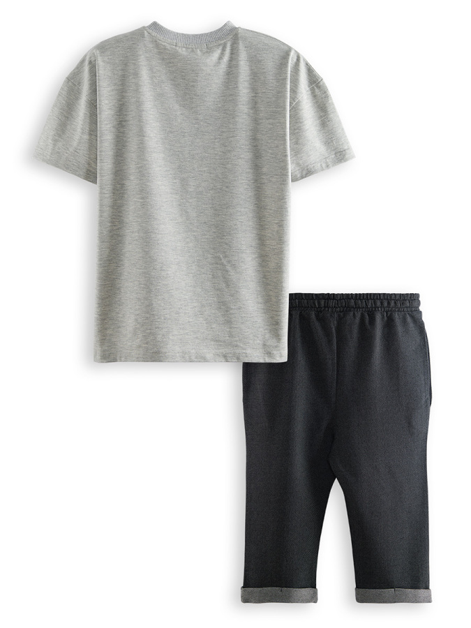Just Smile Boy T-shirt&Capri Shorts Set - 4