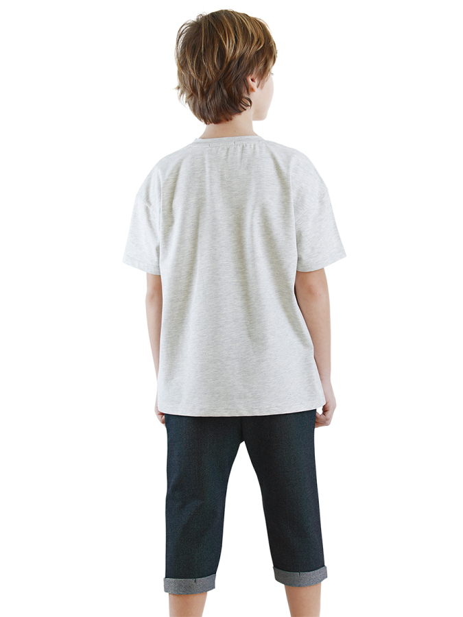 Just Smile Boy T-shirt&Capri Shorts Set - 2