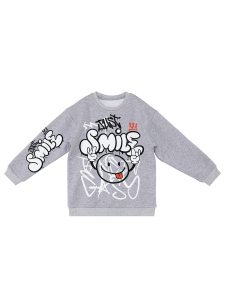 Just Smile Erkek Çocuk Gri Sweatshirt - 3