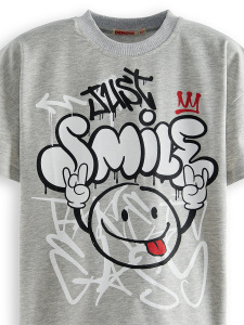 Just Smile Erkek Çocuk T-shirt Kapri Şort Takım - 5
