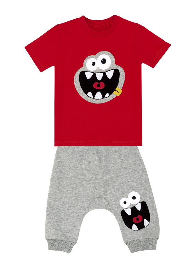 Kahkaha Erkek Çocuk T-shirt Kapri Şort Takım - 3