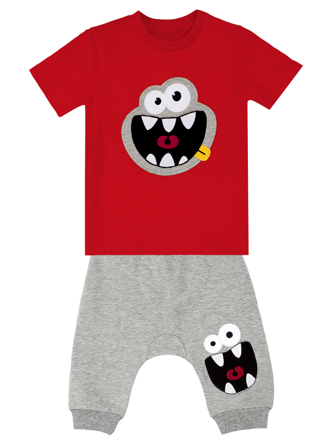Kahkaha Erkek Çocuk T-shirt Kapri Şort Takım - 3