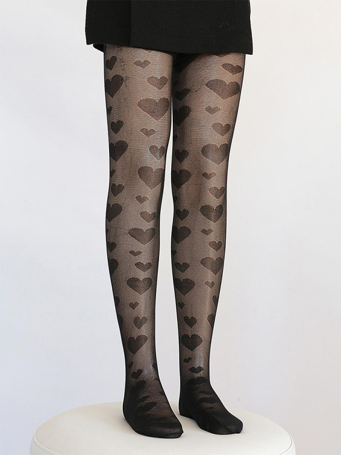 Glitter Polka Dot Pink Tights Stockings - 1