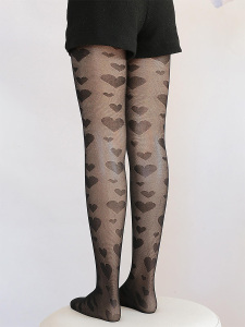 Glitter Polka Dot Pink Tights Stockings - 2