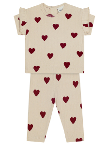 Kalp Jakar Tshirt Tayt Set - 2