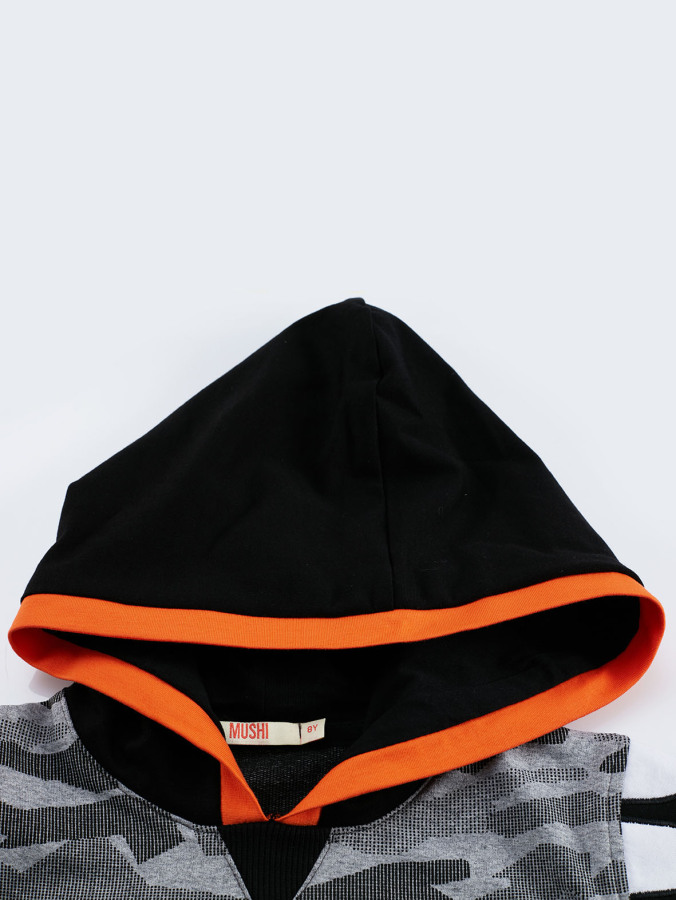Kamuflaj Kapişonlu Erkek Çocuk Sweatshirt - 6