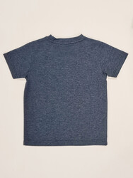 Kamuflaj Kaplan Erkek Çocuk Mavi T-shirt - Thumbnail