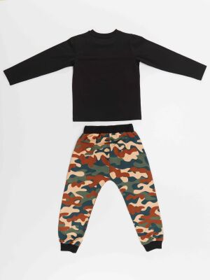 Kamuflaj Köpek Erkek Çocuk T-shirt Pantolon Takım - 3